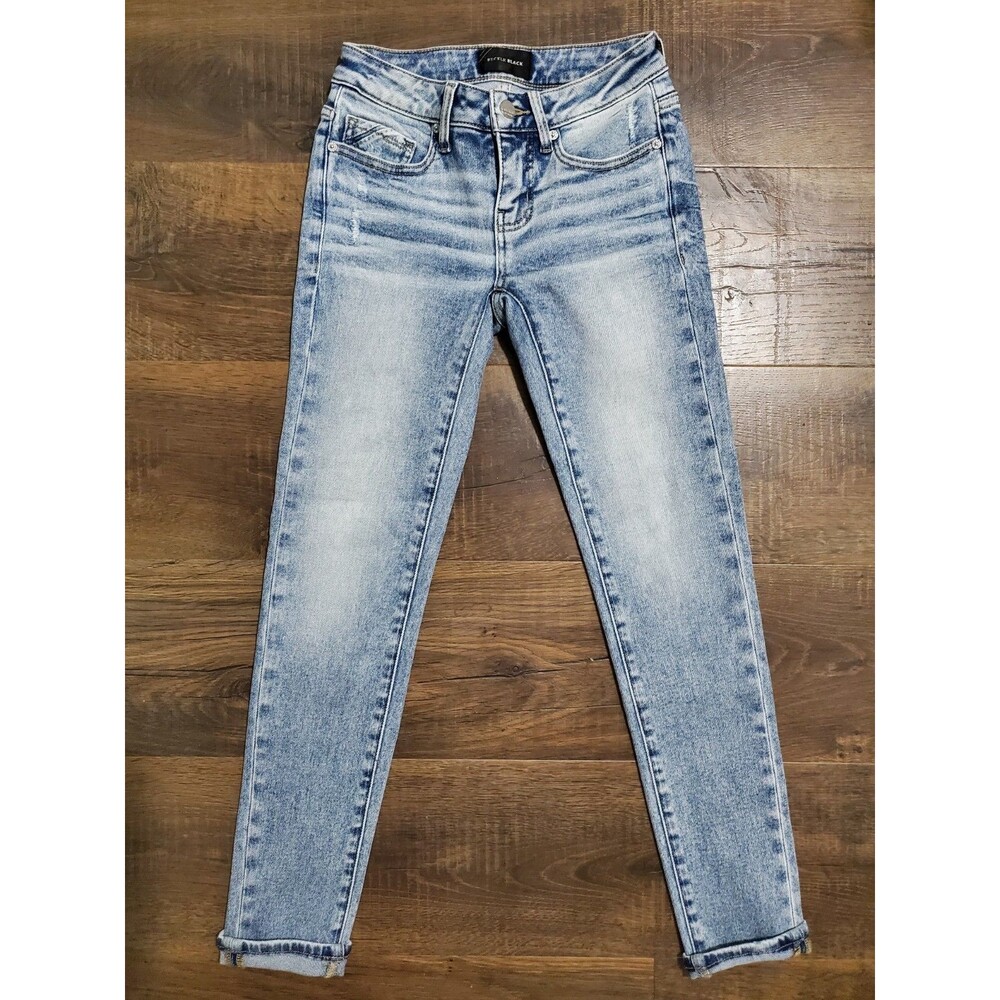 Buckle Black Ankle Skinny Jeans Fit No. 13 23x27 Stretchy Distressed Shaping